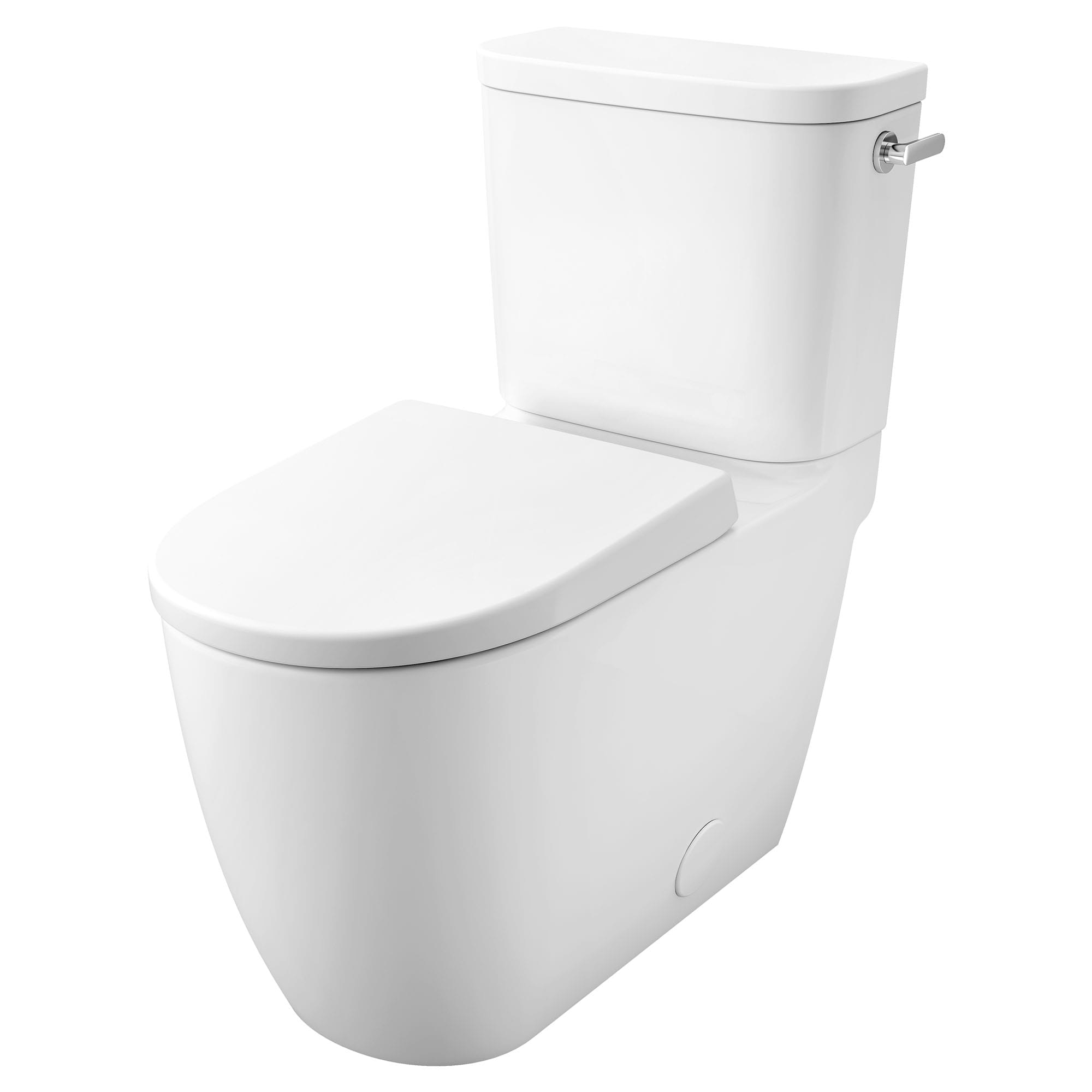 Two piece Right height Elongated Toilet with seat Right Hand Trip Lever GROHE ALPINE WHITE
